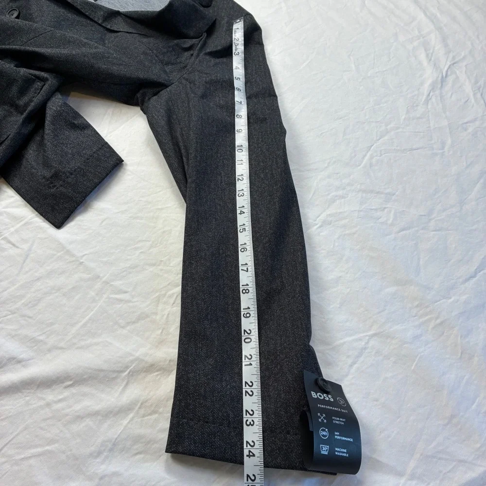 BOSS P-Hanry Performance Suit Slim Fit Black Blazer Drawstring Pants Travel